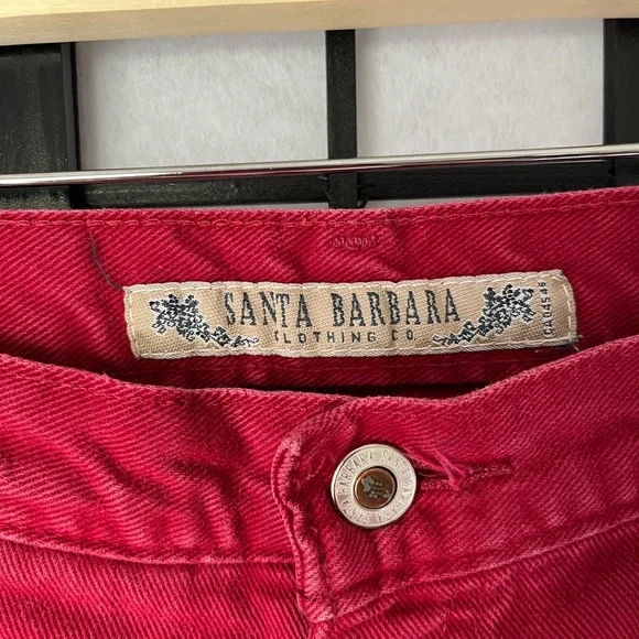 High Rise Red Jeans - Picture 4 of 6